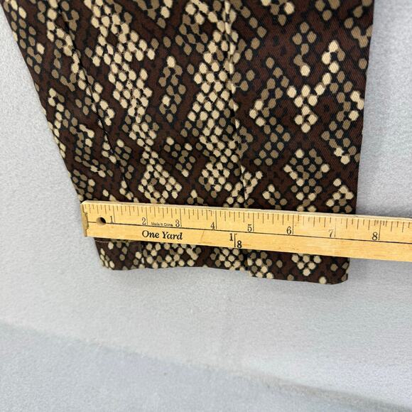 Dickies Khaki Pants Women's 4R Brown Snake Print High Rise Tapered Leg NWT - Picture 16 of 16